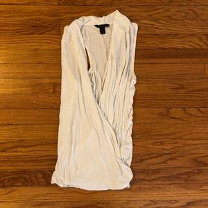 Banana Republic White Wrap Front Tank